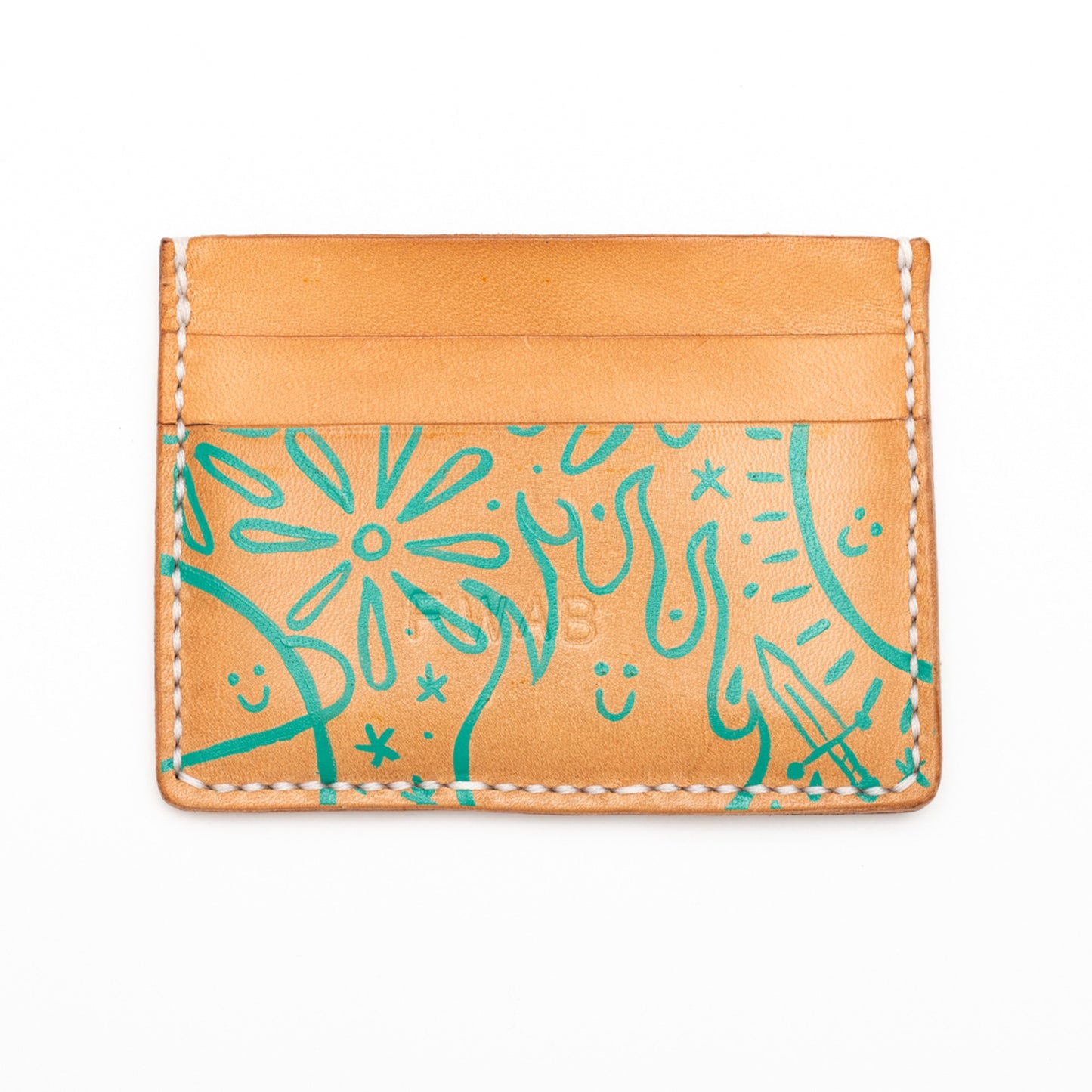 Doodles - Handmade Leather Card Case
