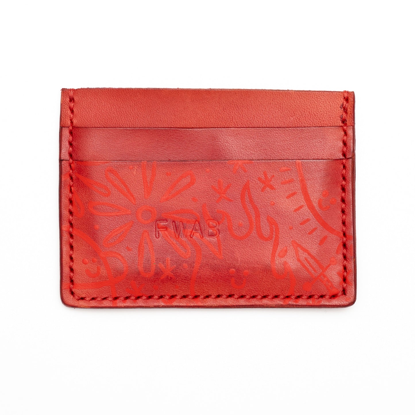 Doodles - Handmade Leather Card Case