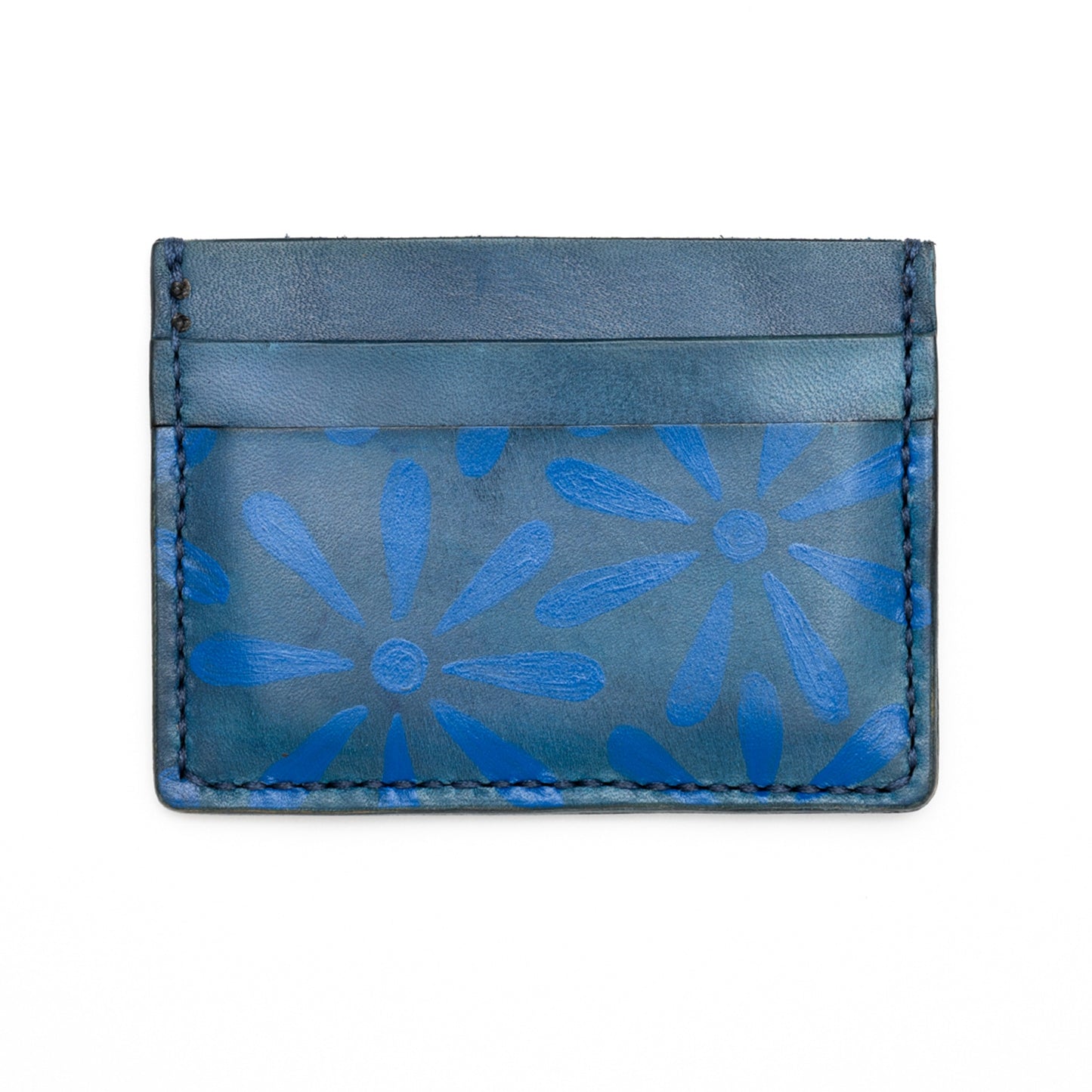 Flowers - Handmade Leather Card Case