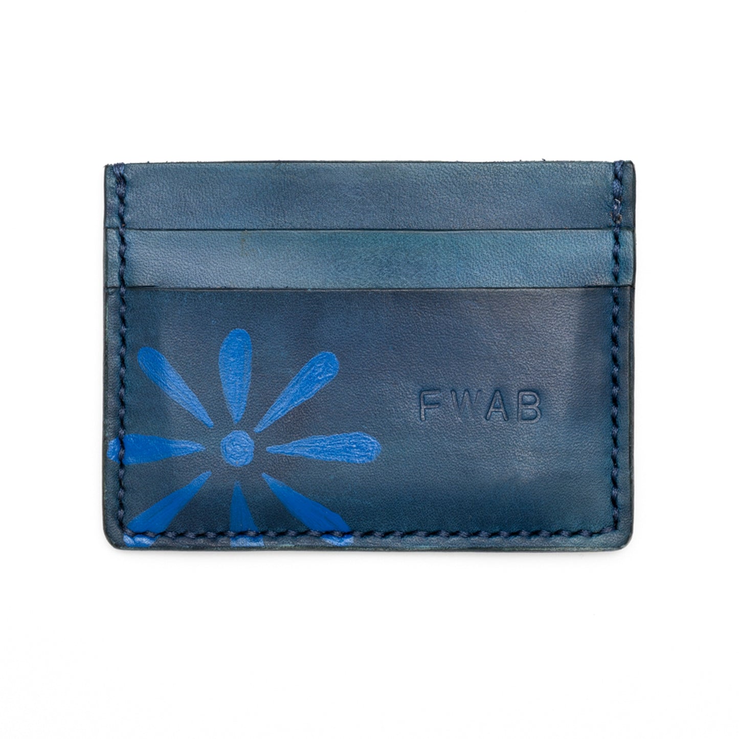 Flowers - Handmade Leather Card Case
