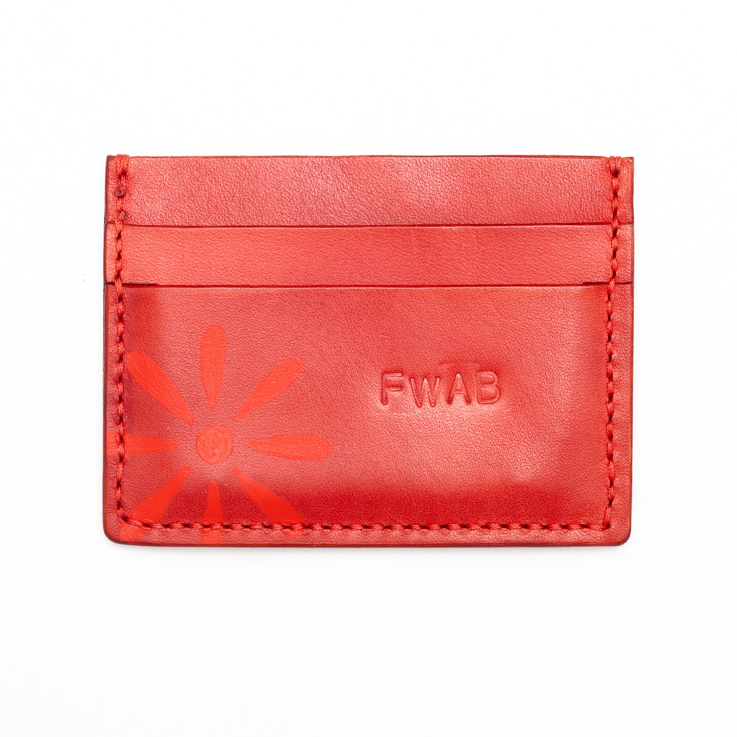 Flowers - Handmade Leather Card Case
