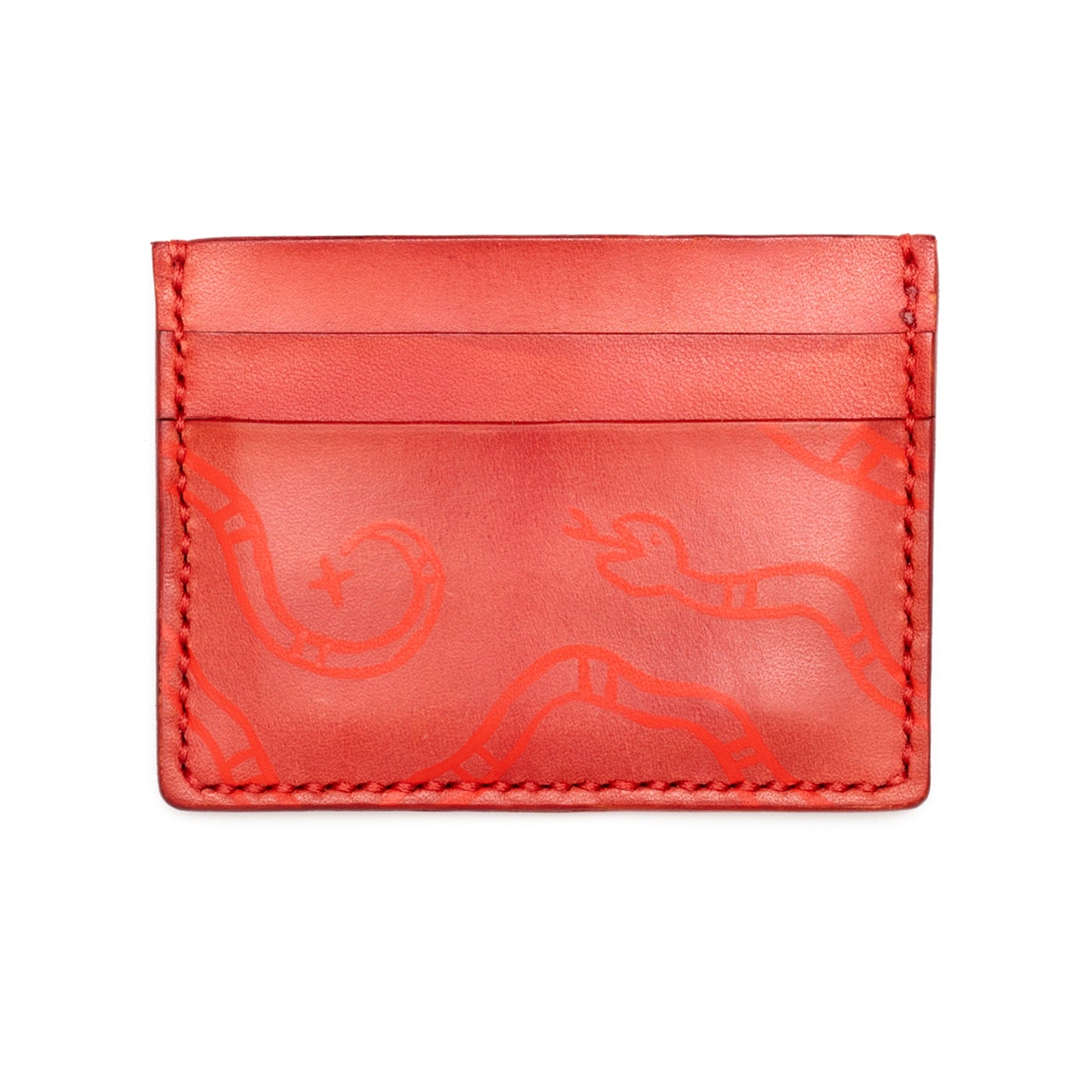 Snakes - Handmade Leather Card Case