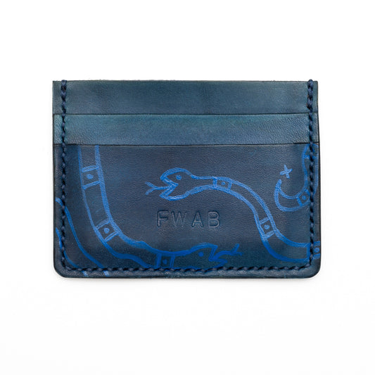 Snakes - Handmade Leather Card Case