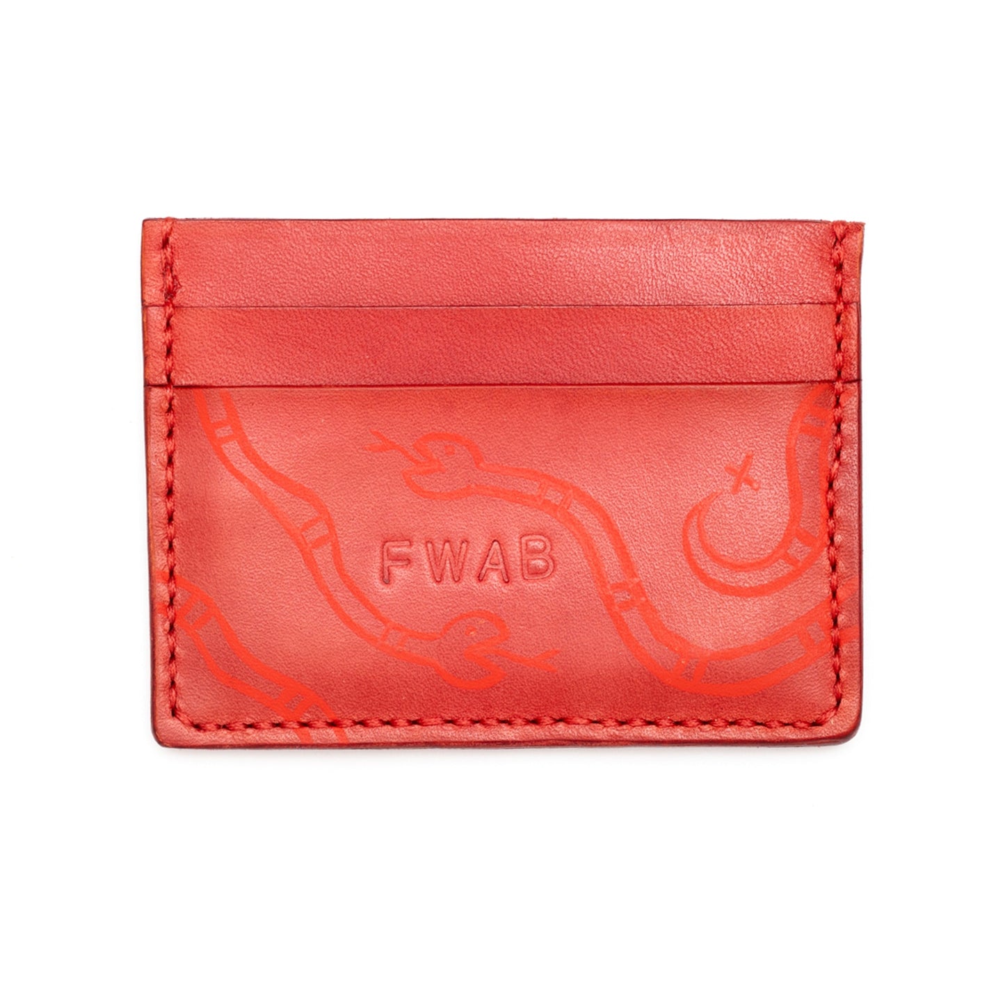 Snakes - Handmade Leather Card Case